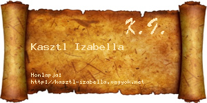 Kasztl Izabella névjegykártya